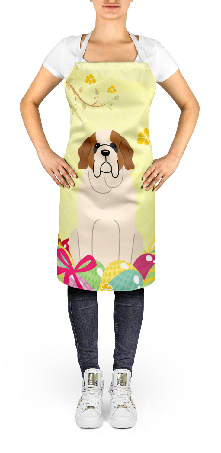 Easter Eggs Saint Bernard Apron Cooking Kitchen Server Baking Crafts Gardening for Adult Women Men, Unisex, Large, Multicolor