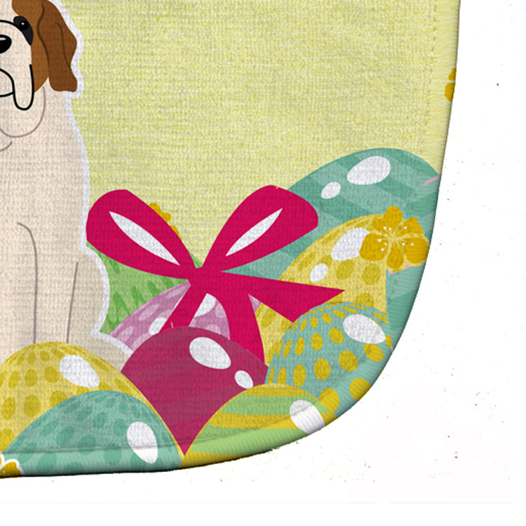 Easter Eggs Saint Bernard Baby Bib Easy-Clean Baby Bib Baby Feeding Accessory Baby Mealtime Essential, 10 x 13, Multicolor