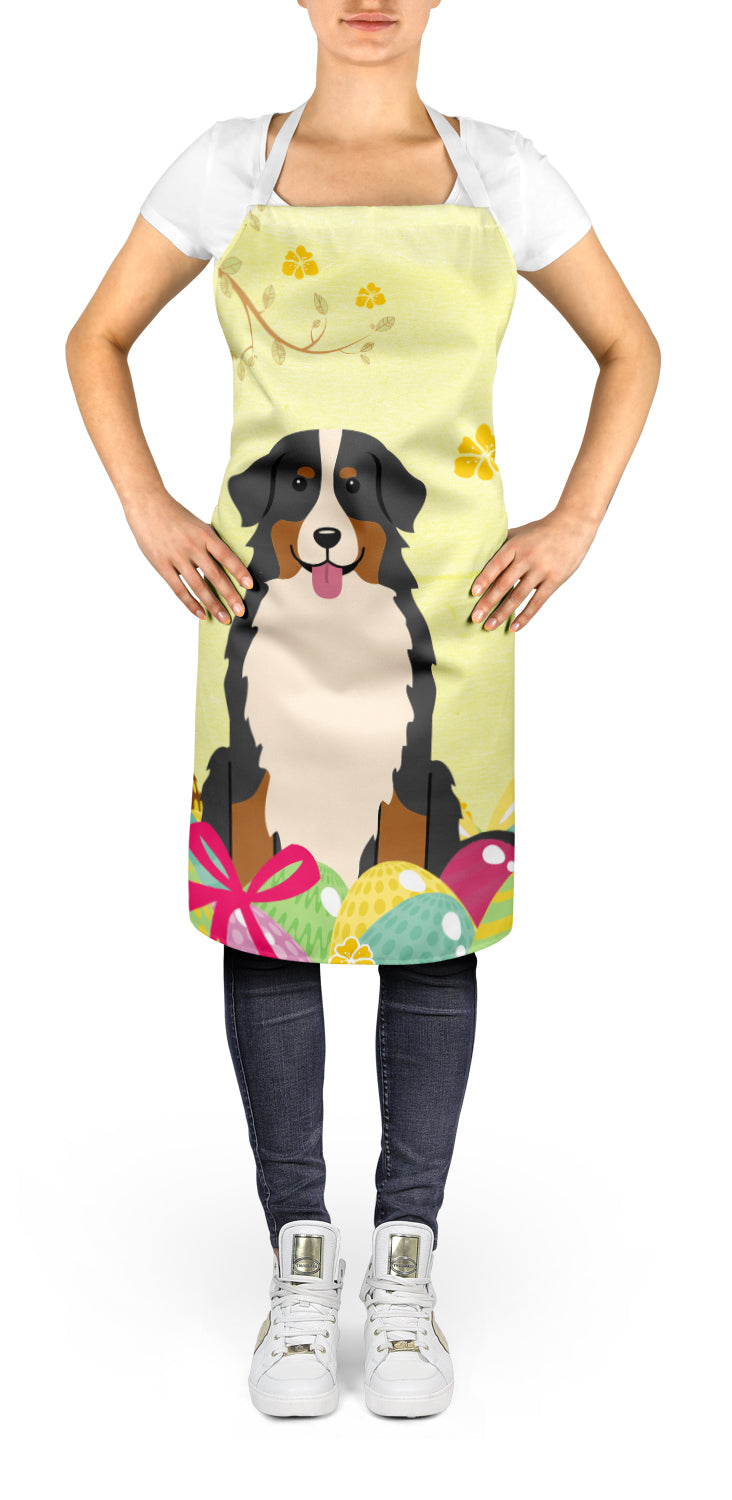 Easter Eggs Bernese Mountain Dog Apron Cooking Kitchen Server Baking Crafts Gardening for Adult Women Men, Unisex, Large, Multicolor