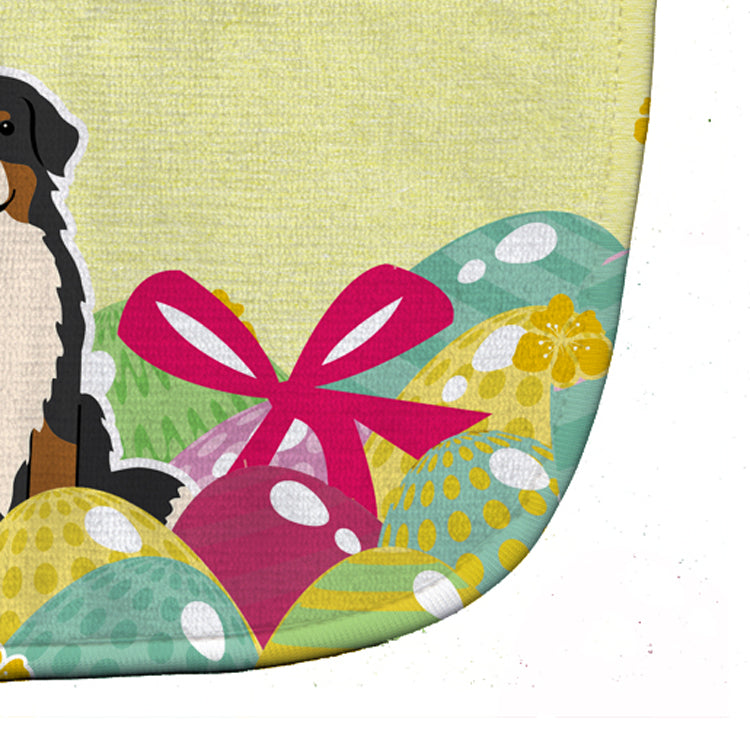 Easter Eggs Bernese Mountain Dog Baby Bib Easy-Clean Baby Bib Baby Feeding Accessory Baby Mealtime Essential, 10 x 13, Multicolor