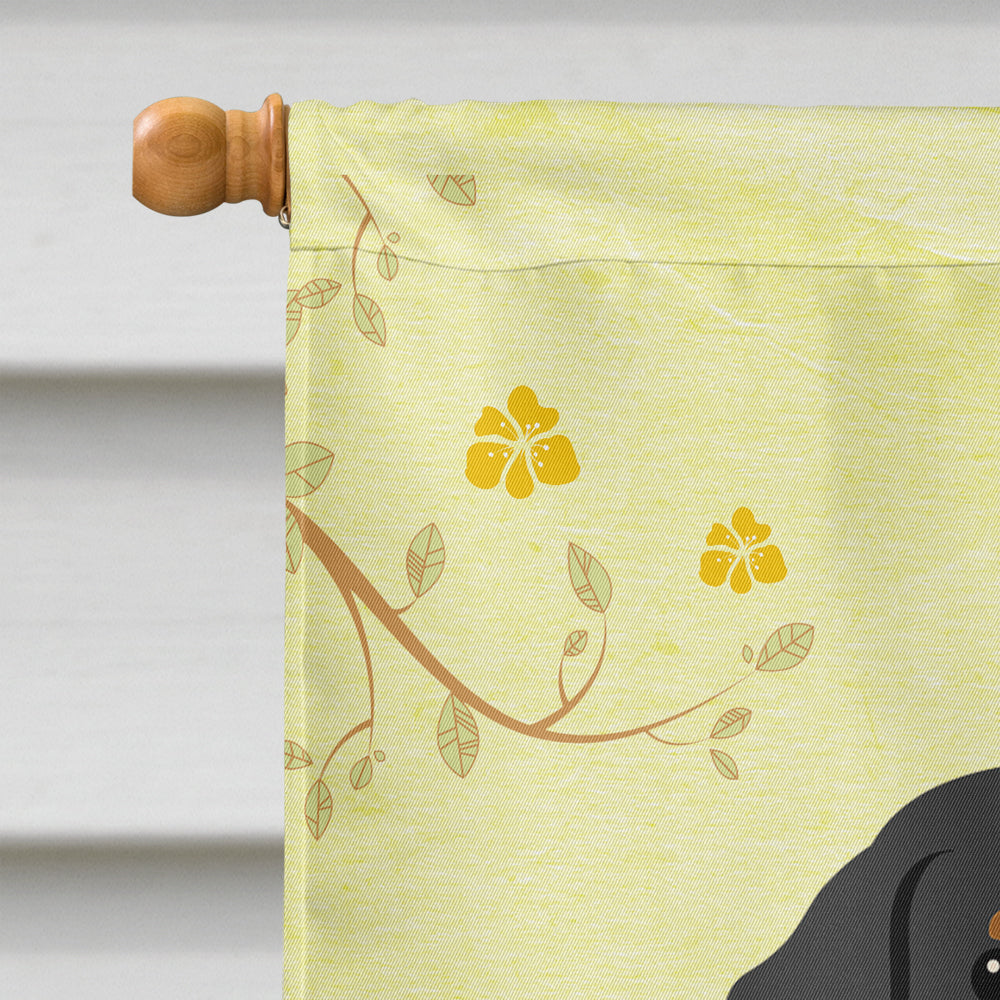 Easter Eggs Bernese Mountain Dog House Flag 28x40 Porch Sleeve Pole Decorative Outside Yard Banner Artwork Wall Hanging, Polyester