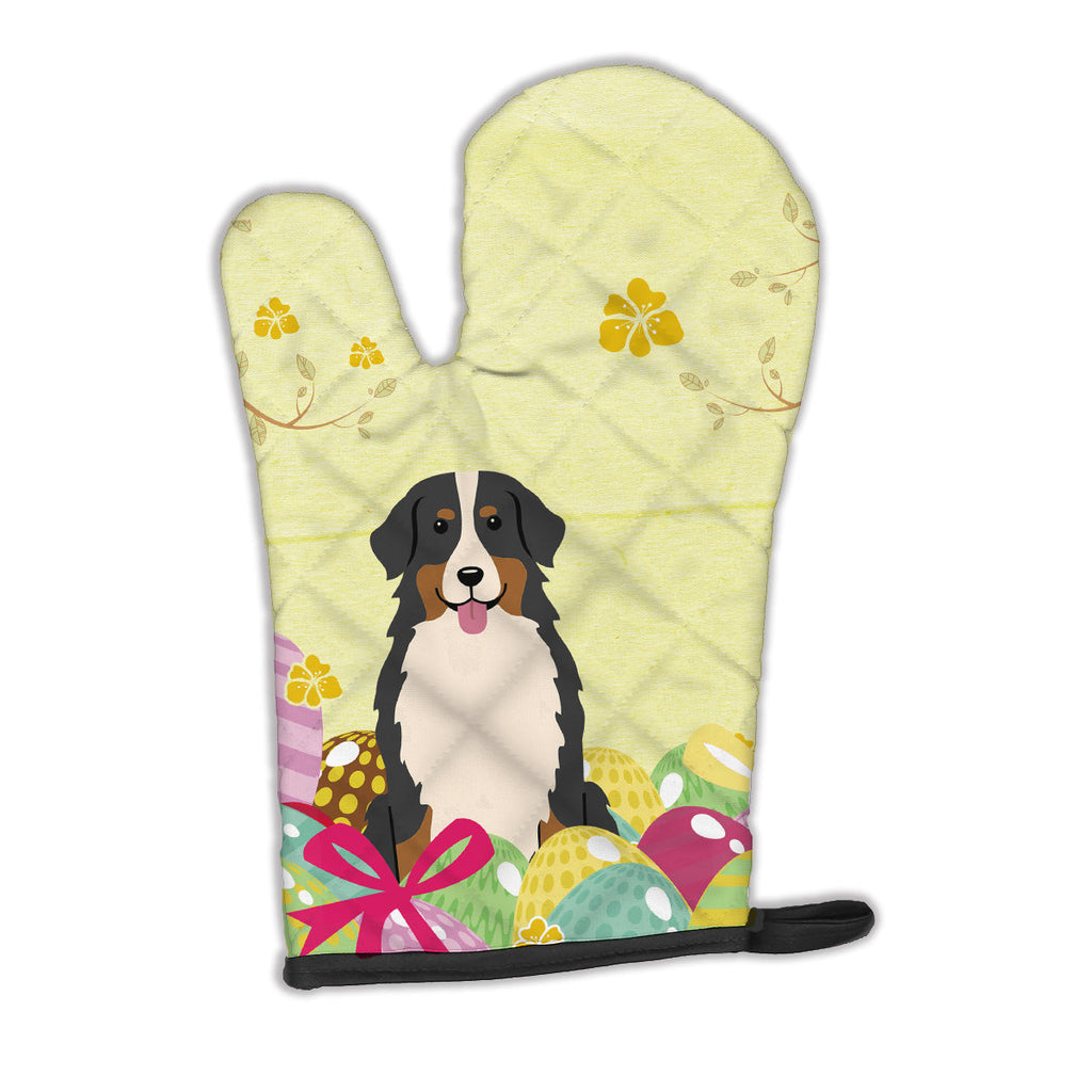 Easter Eggs Bernese Mountain Dog Oven Mitt Heat Resistant Thick Oven Mitt for Hot Pans and Oven, Kitchen Mitt Protect Hands, Cooking Baking Glove