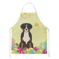 Easter Eggs Greater Swiss Mountain Dog Apron Cooking Kitchen Server Baking Crafts Gardening for Adult Women Men, Unisex, Large, Multicolor