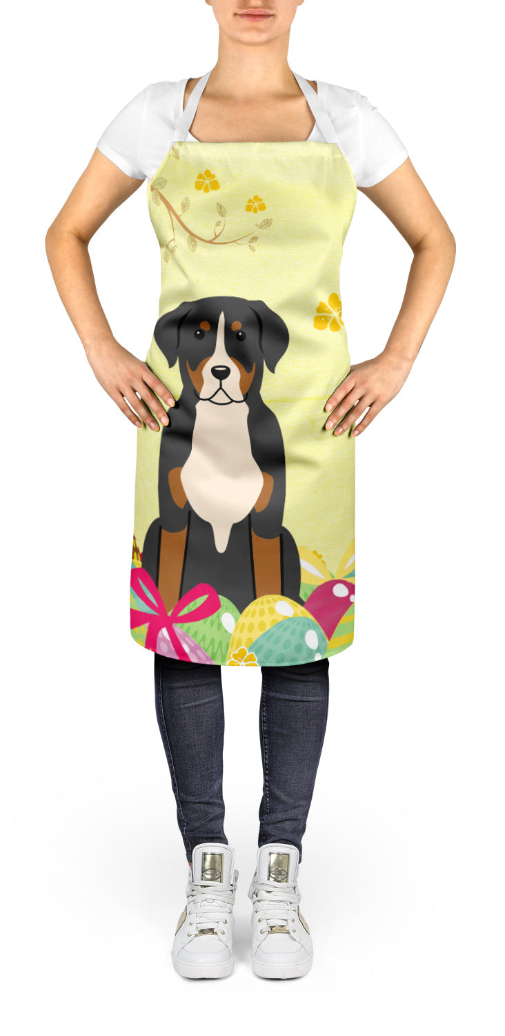 Easter Eggs Greater Swiss Mountain Dog Apron Cooking Kitchen Server Baking Crafts Gardening for Adult Women Men, Unisex, Large, Multicolor