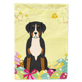 Easter Eggs Greater Swiss Mountain Dog House Flag 28x40 Porch Sleeve Pole Decorative Outside Yard Banner Artwork Wall Hanging, Polyester