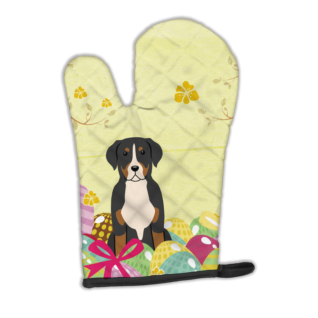 Easter Eggs Greater Swiss Mountain Dog Oven Mitt Heat Resistant Thick Oven Mitt for Hot Pans and Oven, Kitchen Mitt Protect Hands, Cooking Baking Glove
