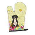 Easter Eggs Greater Swiss Mountain Dog Oven Mitt Heat Resistant Thick Oven Mitt for Hot Pans and Oven, Kitchen Mitt Protect Hands, Cooking Baking Glove