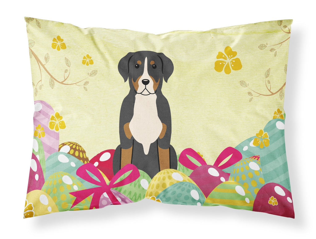 Easter Eggs Greater Swiss Mountain Dog Standard Pillowcase Lightweight Super Soft Easy Care Decorative Artwork Pillowcase, Standard