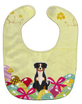 Easter Eggs Entlebucher Baby Bib Easy-Clean Baby Bib Baby Feeding Accessory Baby Mealtime Essential, 10 x 13, Multicolor