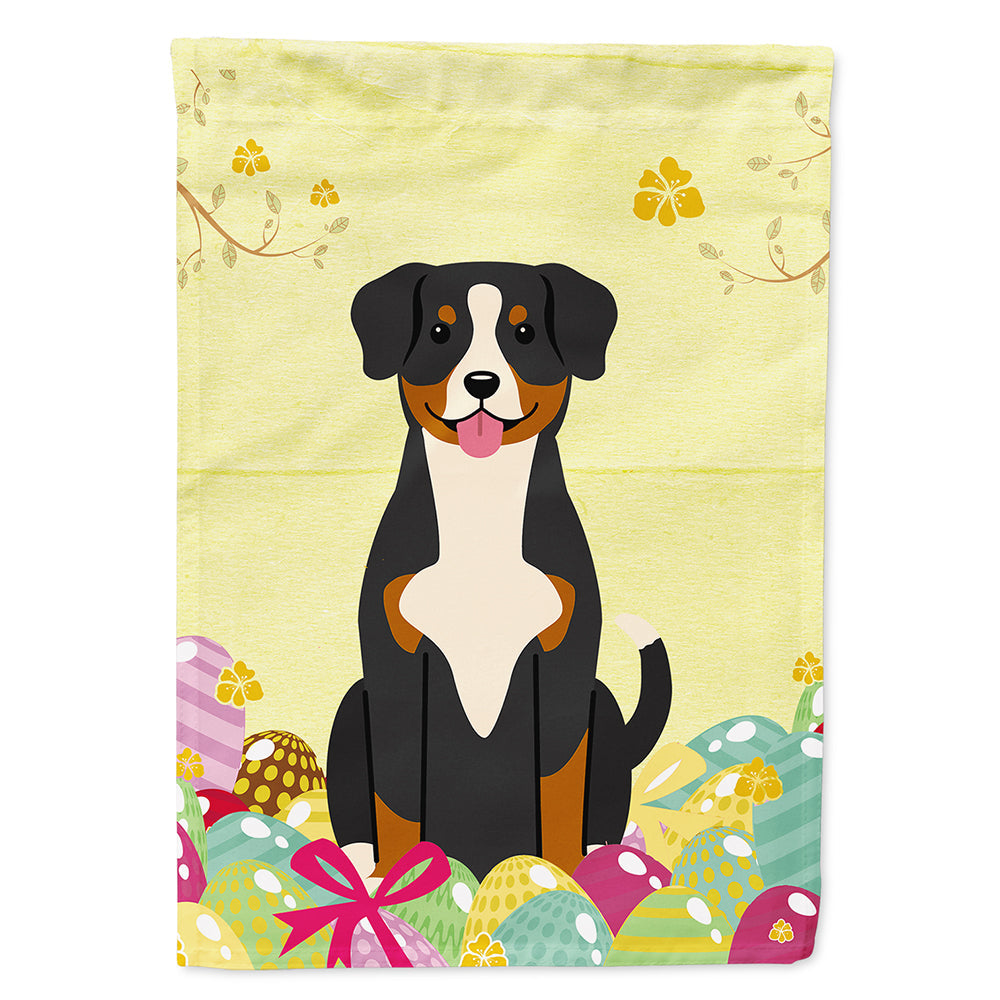 Easter Eggs Entlebucher House Flag 28x40 Porch Sleeve Pole Decorative Outside Yard Banner Artwork Wall Hanging, Polyester