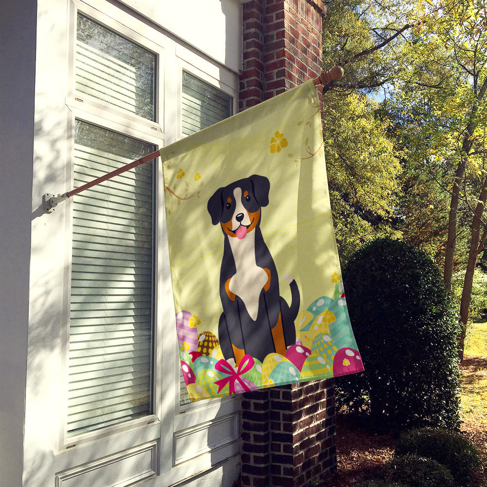 Easter Eggs Entlebucher House Flag 28x40 Porch Sleeve Pole Decorative Outside Yard Banner Artwork Wall Hanging, Polyester