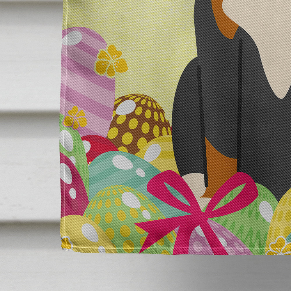 Easter Eggs Entlebucher House Flag 28x40 Porch Sleeve Pole Decorative Outside Yard Banner Artwork Wall Hanging, Polyester