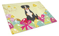 Easter Eggs Entlebucher Cutting Board Tempered Glass Kitchen Cutting Surface, Heat Resistant Chopping, Non-Slip Feet, Food Prep & Serving