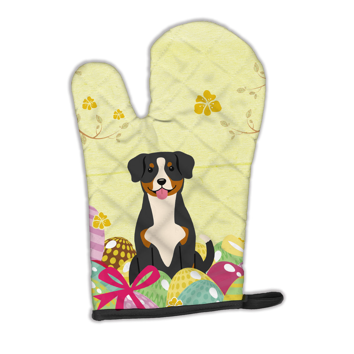 Easter Eggs Entlebucher Oven Mitt Heat Resistant Thick Oven Mitt for Hot Pans and Oven, Kitchen Mitt Protect Hands, Cooking Baking Glove