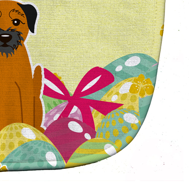 Easter Eggs Border Terrier Baby Bib Easy-Clean Baby Bib Baby Feeding Accessory Baby Mealtime Essential, 10 x 13, Multicolor