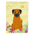 Easter Eggs Border Terrier House Flag 28x40 Porch Sleeve Pole Decorative Outside Yard Banner Artwork Wall Hanging, Polyester
