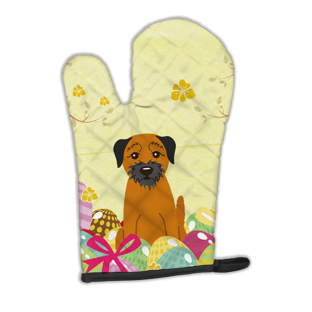 Easter Eggs Border Terrier Oven Mitt Heat Resistant Thick Oven Mitt for Hot Pans and Oven, Kitchen Mitt Protect Hands, Cooking Baking Glove