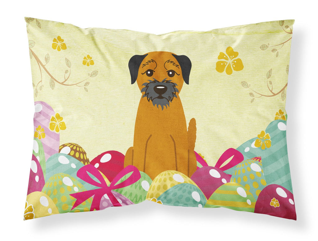 Easter Eggs Border Terrier Standard Pillowcase Lightweight Super Soft Easy Care Decorative Artwork Pillowcase, Standard