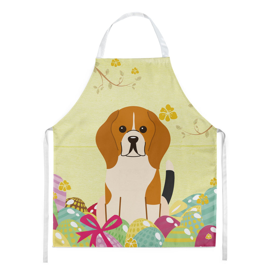 Easter Eggs Beagle Tricolor Apron Cooking Kitchen Server Baking Crafts Gardening for Adult Women Men, Unisex, Large, Multicolor