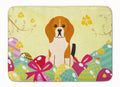 Easter Eggs Beagle Tricolor Memory Foam Kitchen Mat Machine Washable Anti-Fatigue Cushion Comfort Bath or Kitchen Rug
