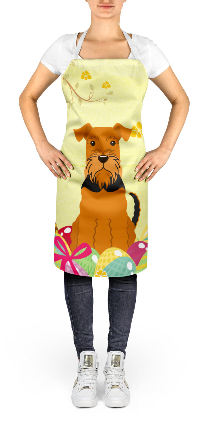 Easter Eggs Airedale Apron Cooking Kitchen Server Baking Crafts Gardening for Adult Women Men, Unisex, Large, Multicolor