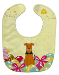 Easter Eggs Airedale Baby Bib Easy-Clean Baby Bib Baby Feeding Accessory Baby Mealtime Essential, 10 x 13, Multicolor