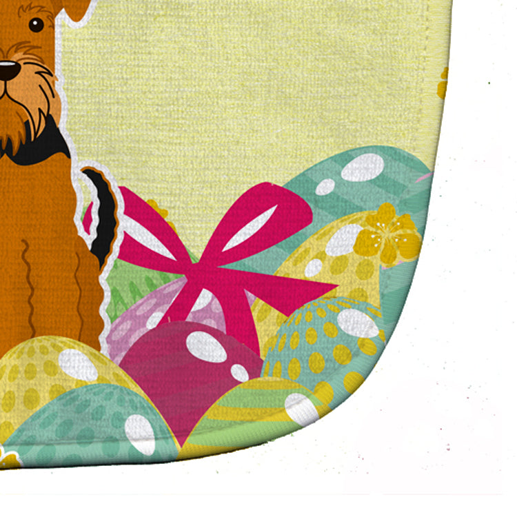 Easter Eggs Airedale Baby Bib Easy-Clean Baby Bib Baby Feeding Accessory Baby Mealtime Essential, 10 x 13, Multicolor