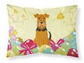 Easter Eggs Airedale Standard Pillowcase Lightweight Super Soft Easy Care Decorative Artwork Pillowcase, Standard