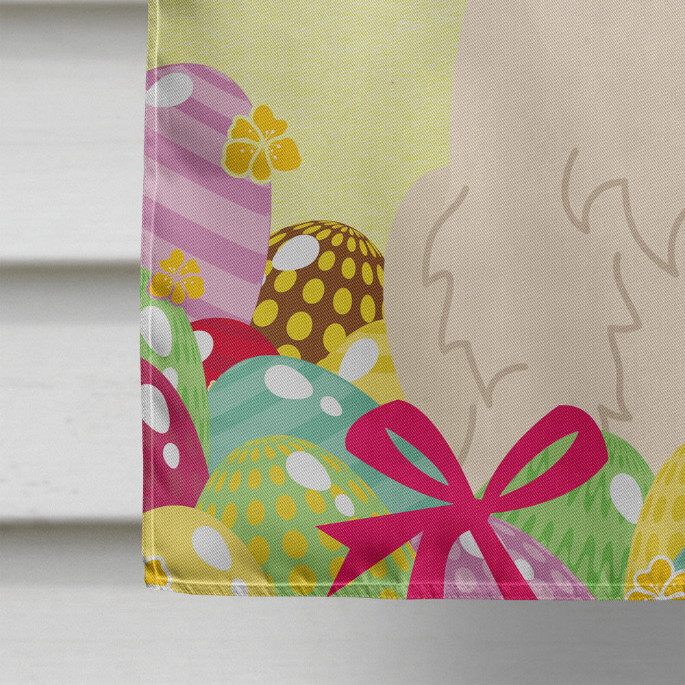 Easter Eggs Westie House Flag 28x40 Porch Sleeve Pole Decorative Outside Yard Banner Artwork Wall Hanging, Polyester