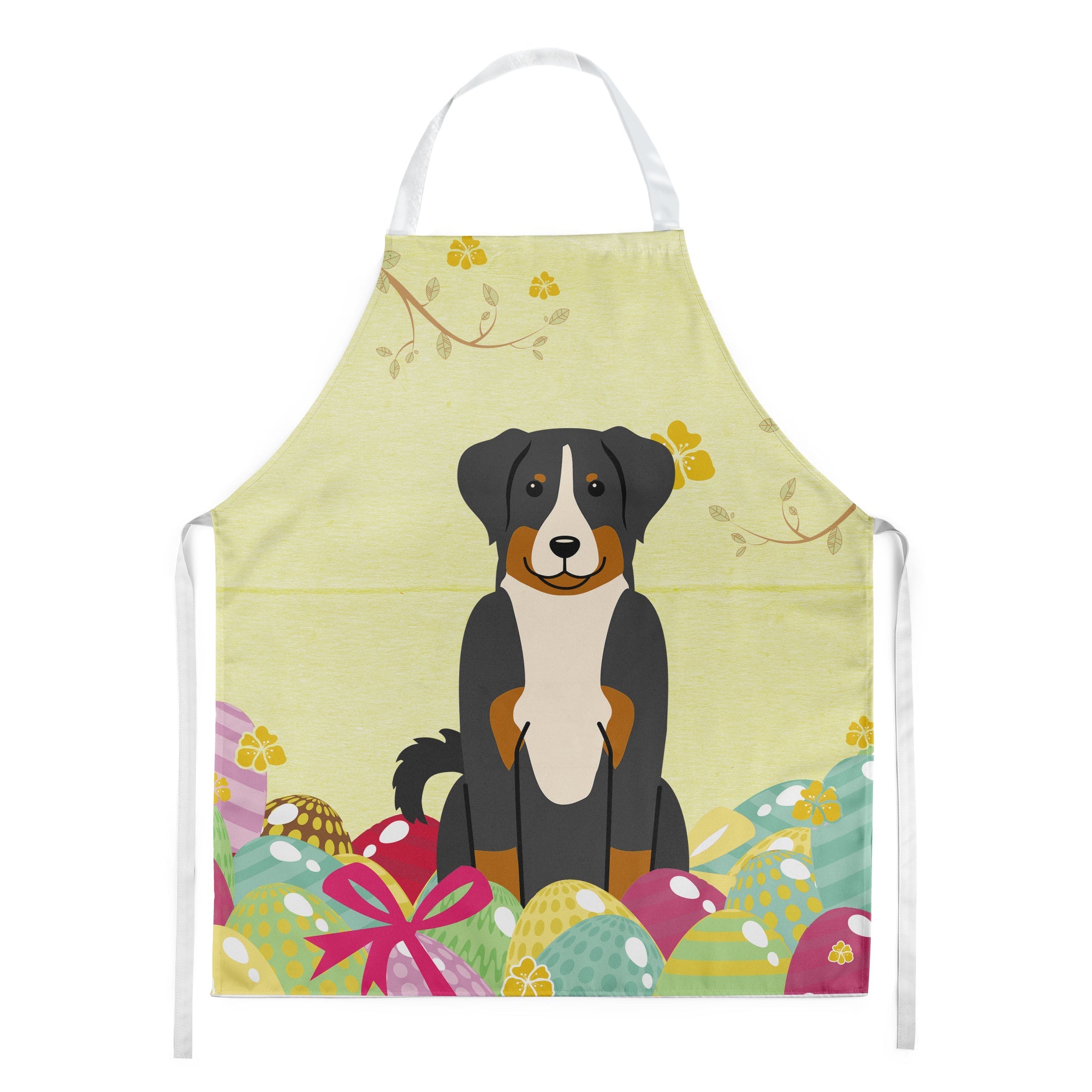 Easter Eggs Appenzeller Sennenhund Apron Cooking Kitchen Server Baking Crafts Gardening for Adult Women Men, Unisex, Large, Multicolor