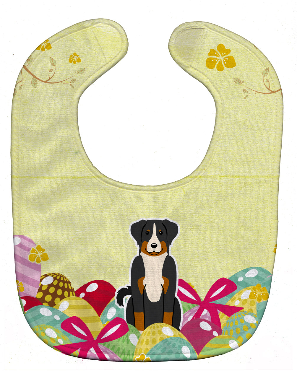 Easter Eggs Appenzeller Sennenhund Baby Bib Easy-Clean Baby Bib Baby Feeding Accessory Baby Mealtime Essential, 10 x 13, Multicolor
