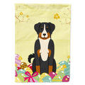 Easter Eggs Appenzeller Sennenhund House Flag 28x40 Porch Sleeve Pole Decorative Outside Yard Banner Artwork Wall Hanging, Polyester