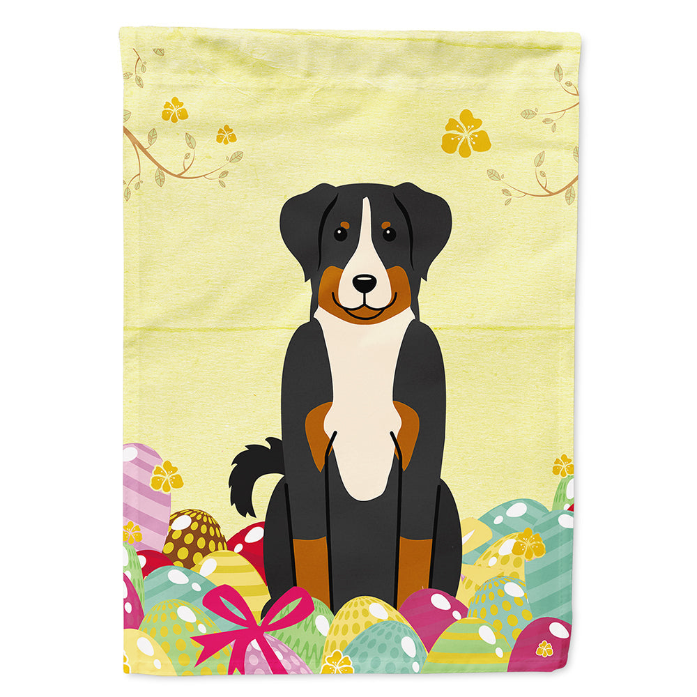 Easter Eggs Appenzeller Sennenhund House Flag 28x40 Porch Sleeve Pole Decorative Outside Yard Banner Artwork Wall Hanging, Polyester