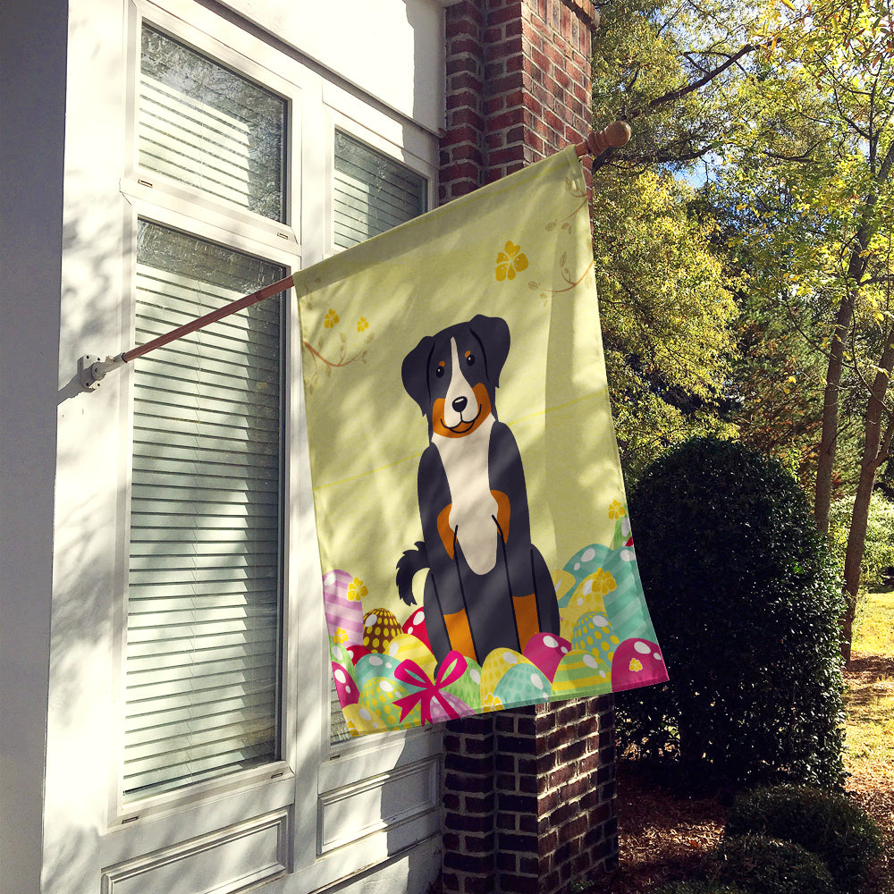 Easter Eggs Appenzeller Sennenhund House Flag 28x40 Porch Sleeve Pole Decorative Outside Yard Banner Artwork Wall Hanging, Polyester