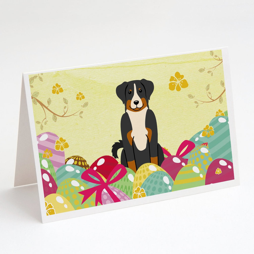 Easter Eggs Appenzeller Sennenhund Greeting Cards Pack of 8 Blank Cards with Envelopes Whimsical A7 Size 5x7
