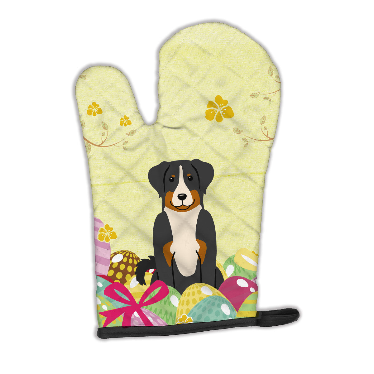 Easter Eggs Appenzeller Sennenhund Oven Mitt Heat Resistant Thick Oven Mitt for Hot Pans and Oven, Kitchen Mitt Protect Hands, Cooking Baking Glove