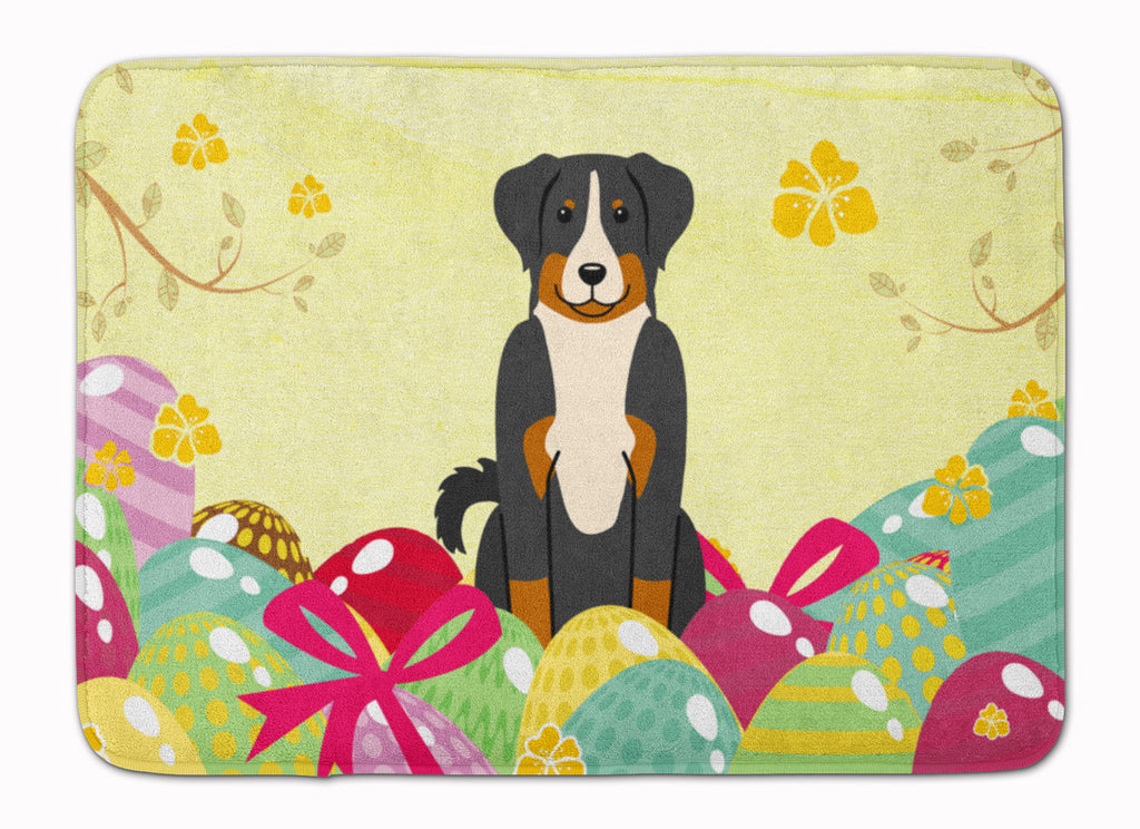 Easter Eggs Appenzeller Sennenhund Memory Foam Kitchen Mat Machine Washable Anti-Fatigue Cushion Comfort Bath or Kitchen Rug