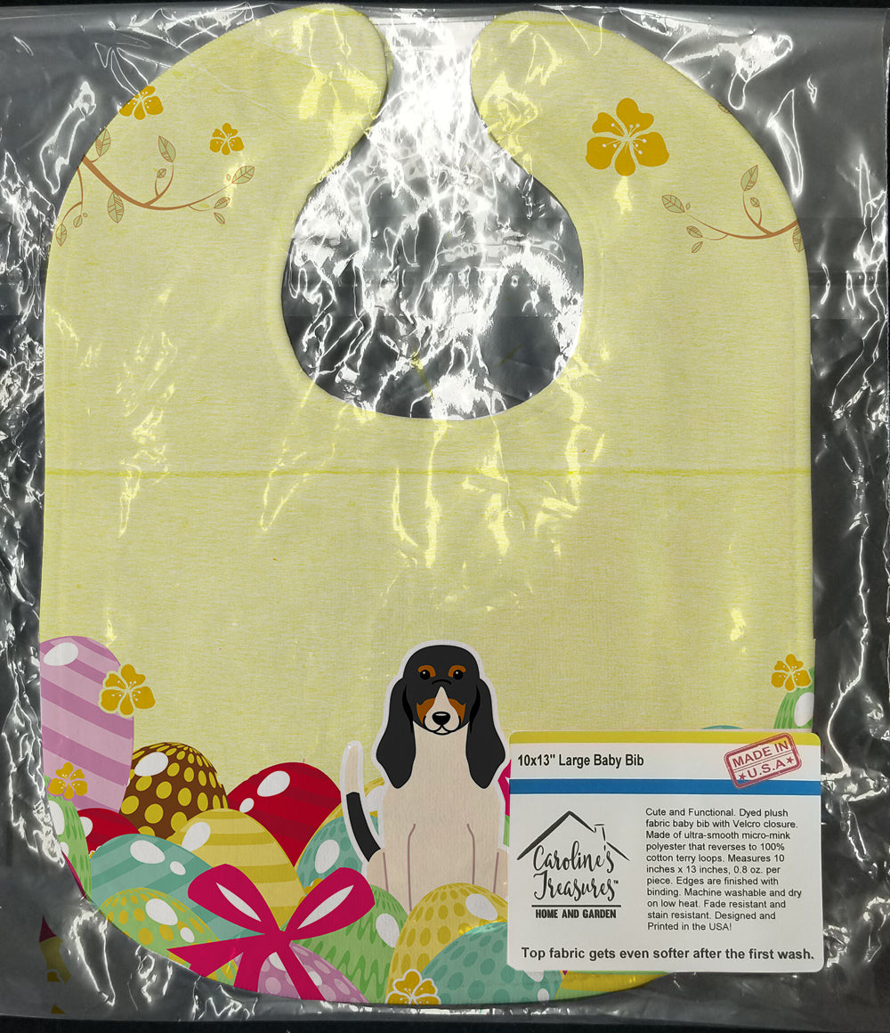 Easter Eggs Swiss Hound Baby Bib Easy-Clean Baby Bib Baby Feeding Accessory Baby Mealtime Essential, 10 x 13, Multicolor
