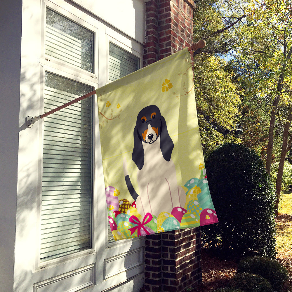 Easter Eggs Swiss Hound House Flag 28x40 Porch Sleeve Pole Decorative Outside Yard Banner Artwork Wall Hanging, Polyester