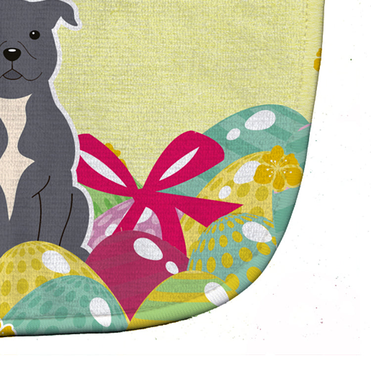 Easter Eggs Staffordshire Bull Terrier Blue Baby Bib Easy-Clean Baby Bib Baby Feeding Accessory Baby Mealtime Essential, 10 x 13, Multicolor