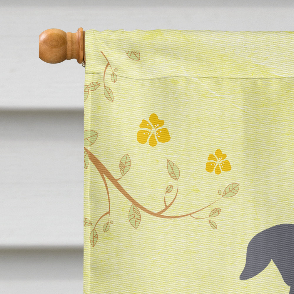 Easter Eggs Staffordshire Bull Terrier Blue House Flag 28x40 Porch Sleeve Pole Decorative Outside Yard Banner Artwork Wall Hanging, Polyester