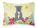 Easter Eggs Staffordshire Bull Terrier Blue Standard Pillowcase Lightweight Super Soft Easy Care Decorative Artwork Pillowcase, Standard