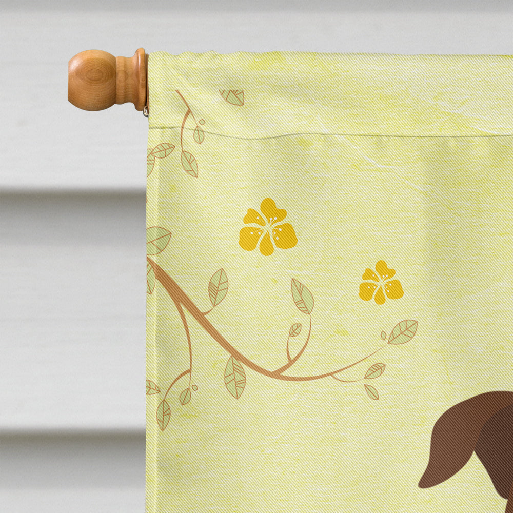 Easter Eggs Staffordshire Bull Terrier Chocolate House Flag 28x40 Porch Sleeve Pole Decorative Outside Yard Banner Artwork Wall Hanging, Polyester