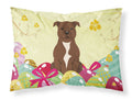 Easter Eggs Staffordshire Bull Terrier Chocolate Standard Pillowcase Lightweight Super Soft Easy Care Decorative Artwork Pillowcase, Standard