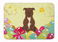 Easter Eggs Staffordshire Bull Terrier Chocolate Memory Foam Kitchen Mat Machine Washable Anti-Fatigue Cushion Comfort Bath or Kitchen Rug