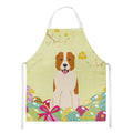 Easter Eggs Central Asian Shepherd Dog Apron Cooking Kitchen Server Baking Crafts Gardening for Adult Women Men, Unisex, Large, Multicolor