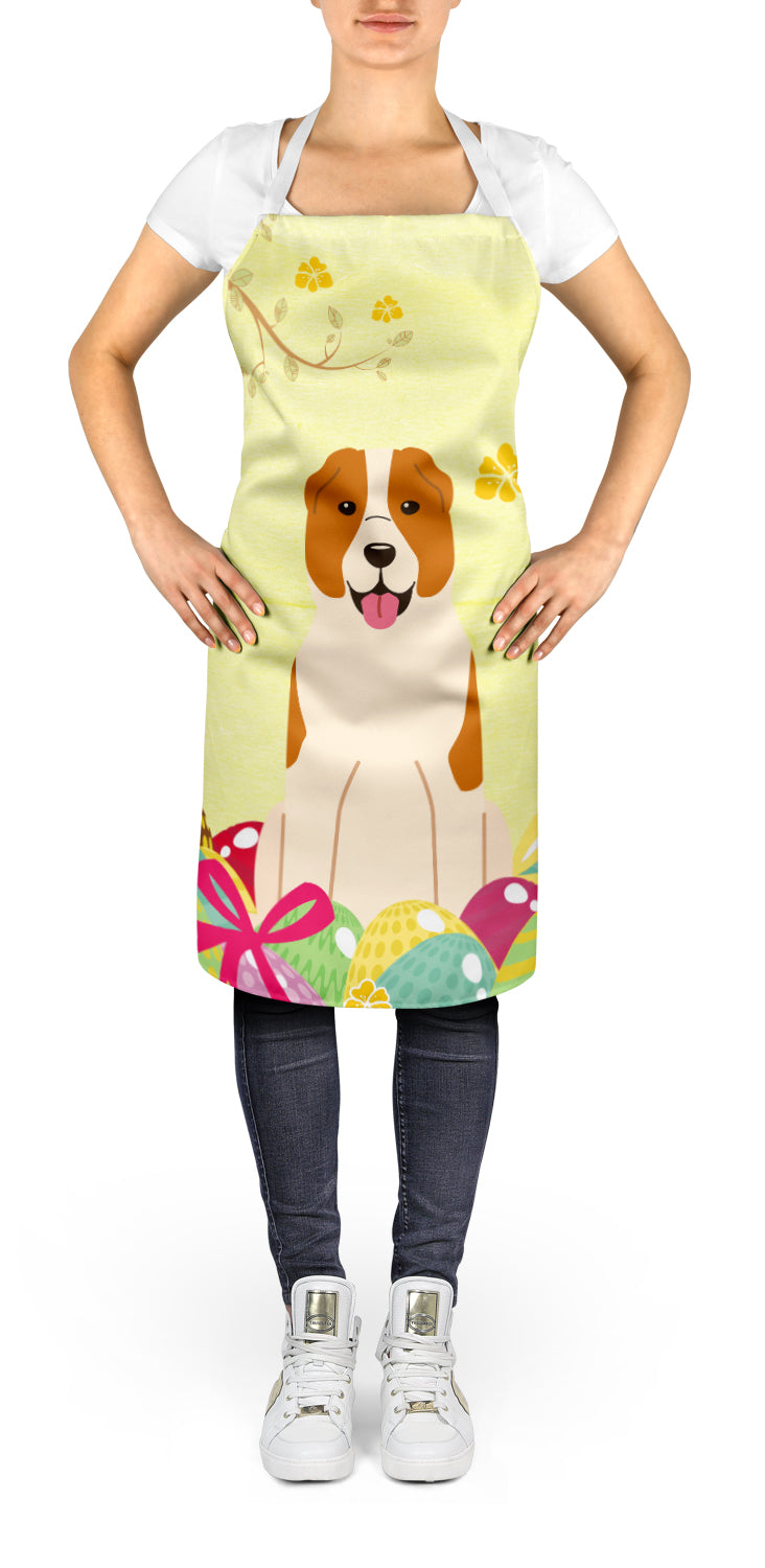 Easter Eggs Central Asian Shepherd Dog Apron Cooking Kitchen Server Baking Crafts Gardening for Adult Women Men, Unisex, Large, Multicolor