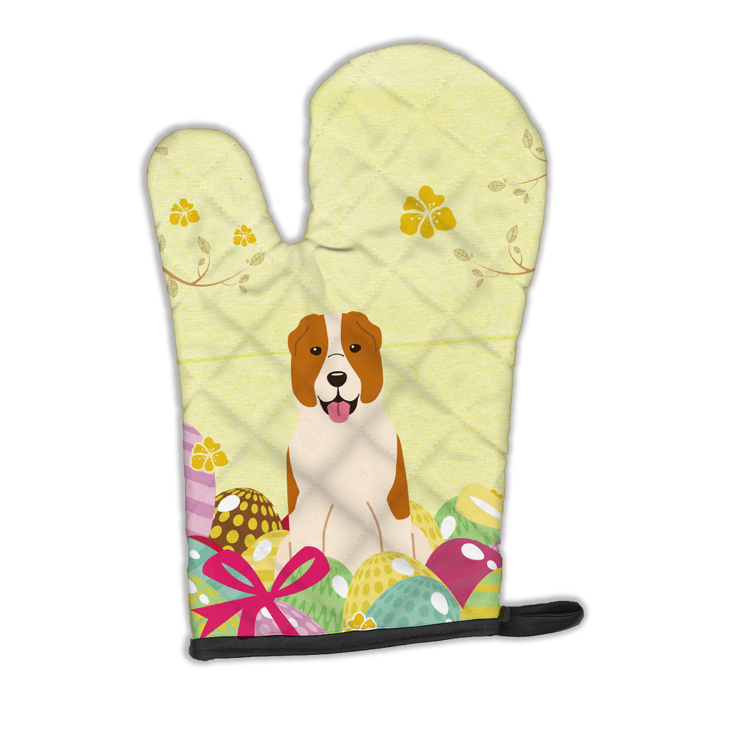 Easter Eggs Central Asian Shepherd Dog Oven Mitt Heat Resistant Thick Oven Mitt for Hot Pans and Oven, Kitchen Mitt Protect Hands, Cooking Baking Glove