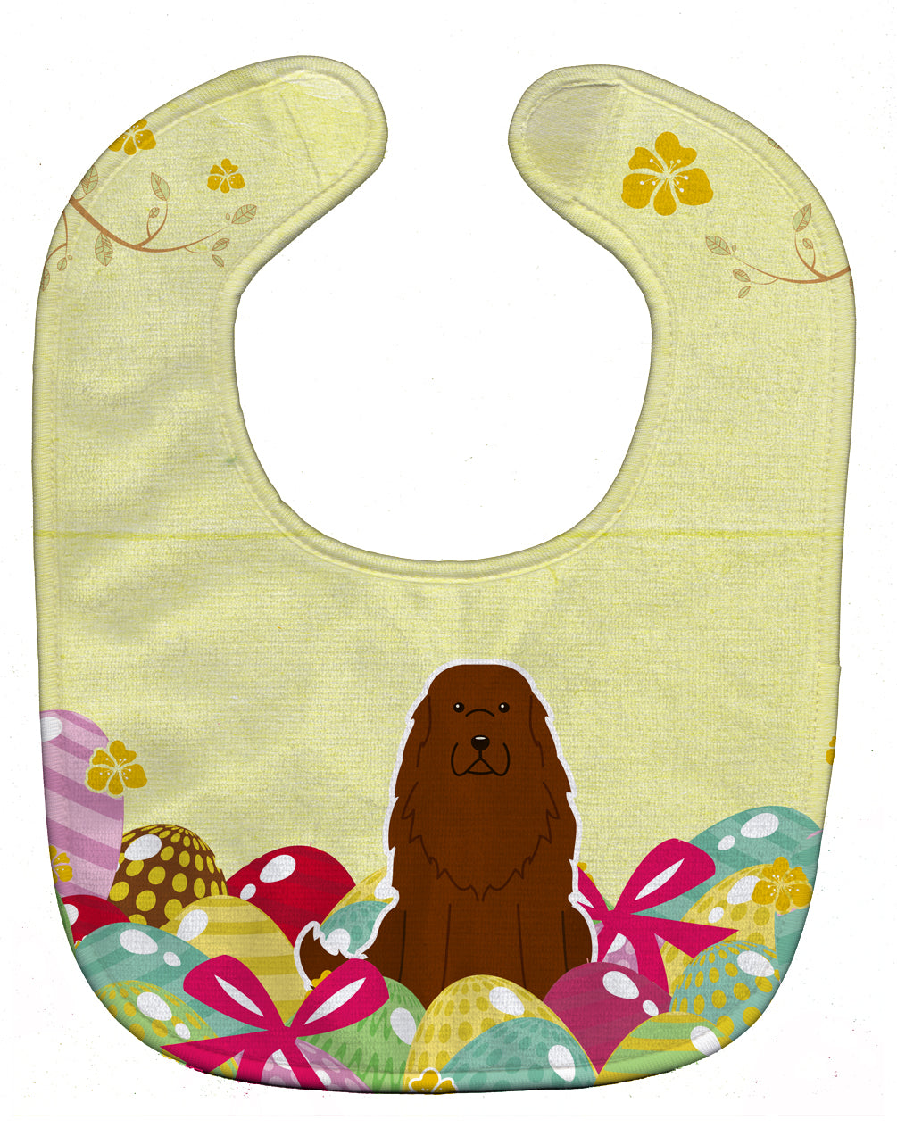 Easter Eggs Caucasian Shepherd Dog Baby Bib Easy-Clean Baby Bib Baby Feeding Accessory Baby Mealtime Essential, 10 x 13, Multicolor