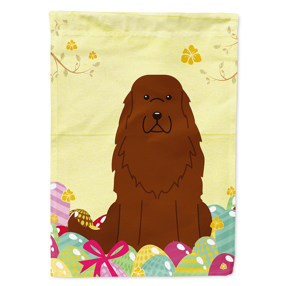 Easter Eggs Caucasian Shepherd Dog House Flag 28x40 Porch Sleeve Pole Decorative Outside Yard Banner Artwork Wall Hanging, Polyester
